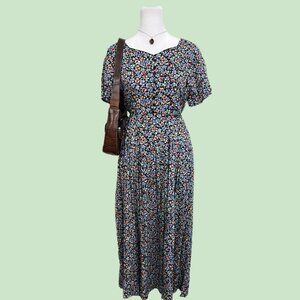 vintage 90s floral girly boho cottagecore maxi dress